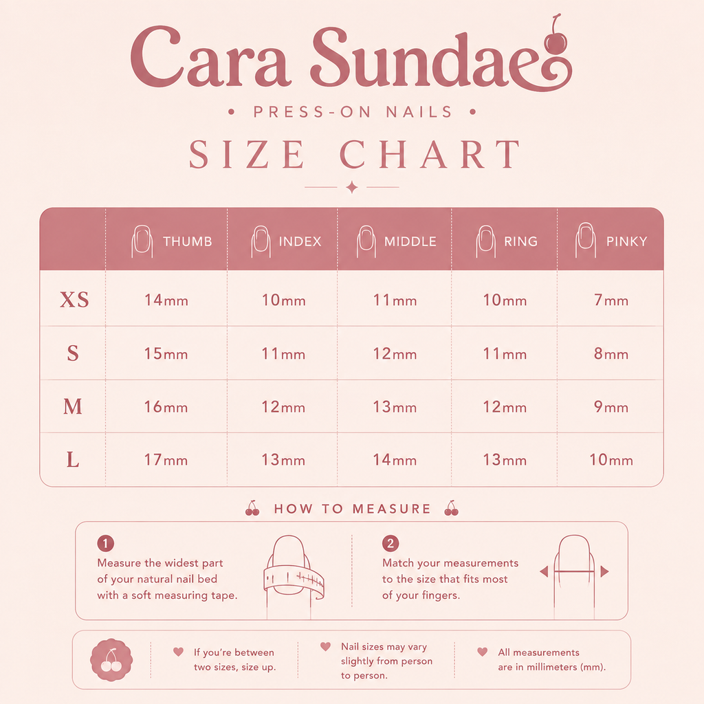 Size Chart | Cara Sundae